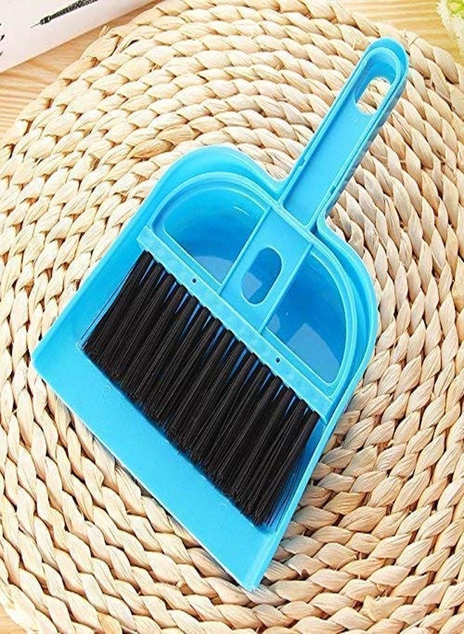Vararo Plastic Mini Dustpan and Brush Set for Camping,Keyboard,Table,Desk,Window Gaps,Small Messes, Kids,Cat,Dog (Random Colour, Standard Size) -Pack of 2 - Image 1